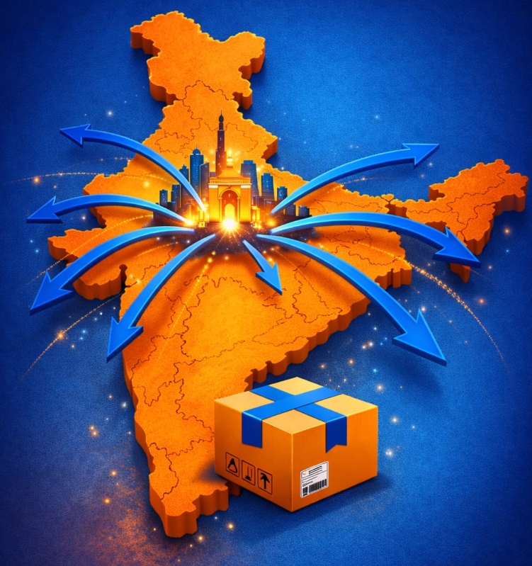 Parcel Uncle delivery coverage map across India - 12+ cities in Delhi NCR